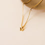 The JaxKelly Mini Butterfly Pendant Necklace, featuring a delicate gold butterfly and an adjustable chain, is shown on a light beige surface beside a round, neutral-toned ceramic dish.