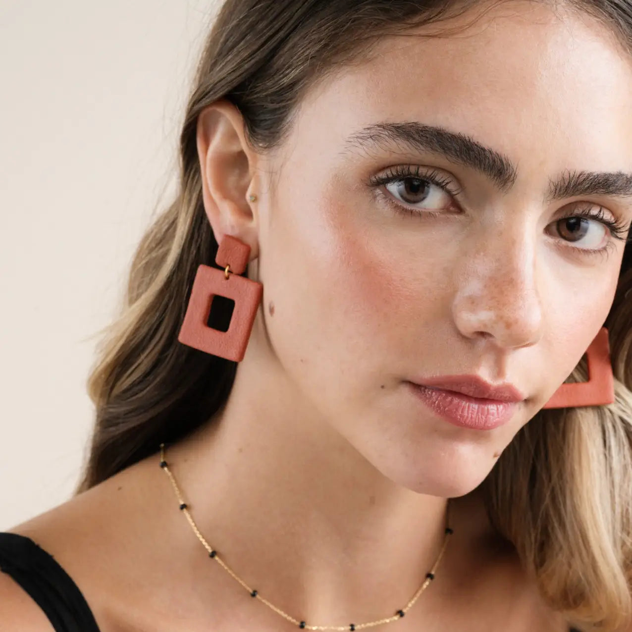 Square Clay Earrings