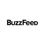 The black BuzzFeed logo is centered on a white background, featuring the brand name in bold, modern sans-serif font.