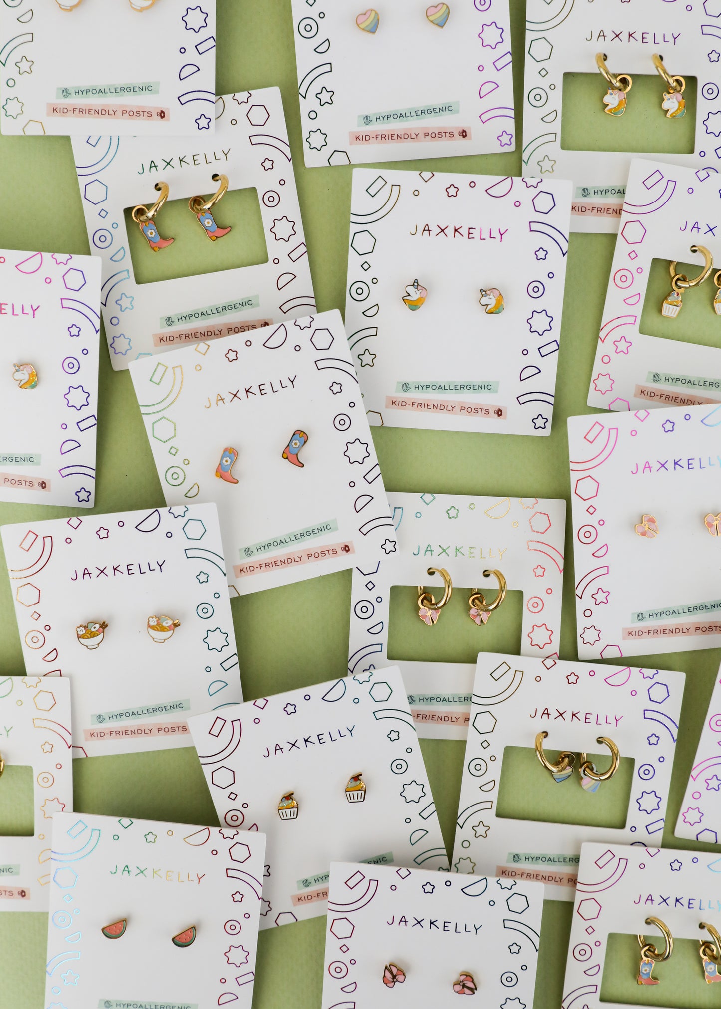 Unicorn Enamel Flat Back Kids Earrings