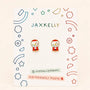 A pair of Gumball Enamel Flat Back Kids Earrings from JaxKelly, displayed on a branded card labeled Hypoallergenic and Kid-Friendly Posts with a vibrant geometric border, expertly crafted as hypoallergenic earrings and finished with an 18K gold plated accent for extra shine.
