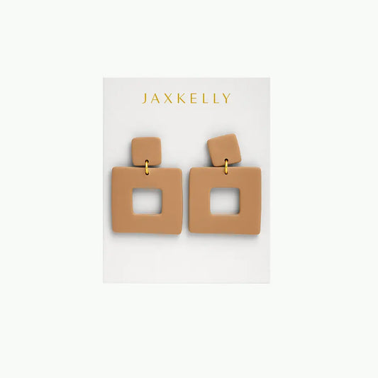 Square Clay Earring - Desert
