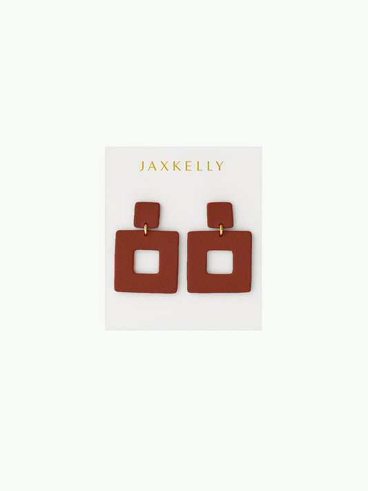 Square Clay Earrings