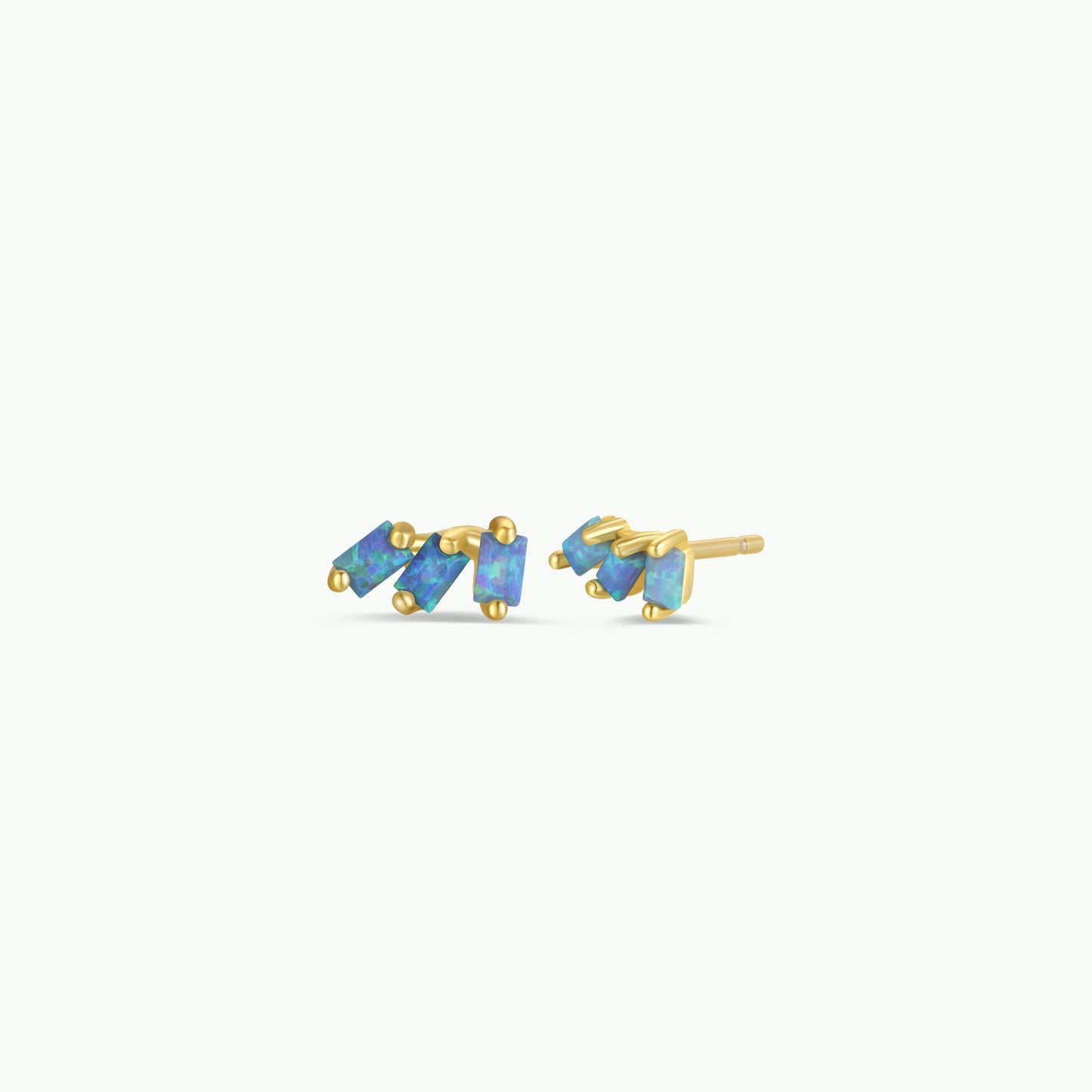Offset Trio - Fire Opal - Earrings