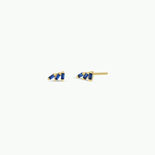 Sapphire Offset Trio Stud Stack