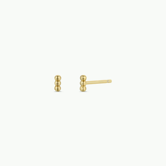Petite 3 Ball Gold Earrings