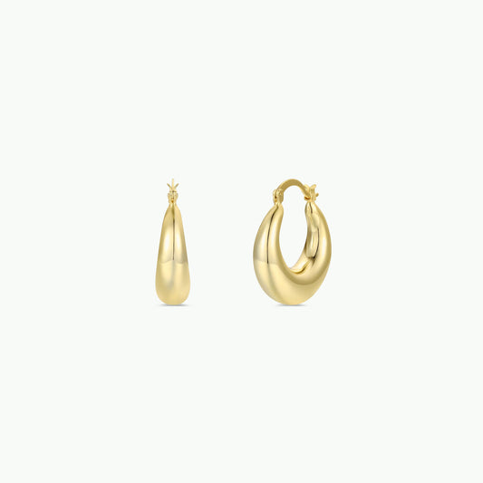 Sculptural Wide Hoop - Earring