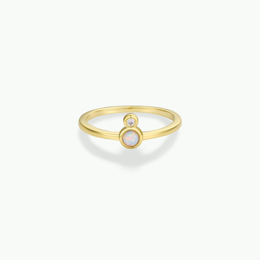 Opal Infinity Ring