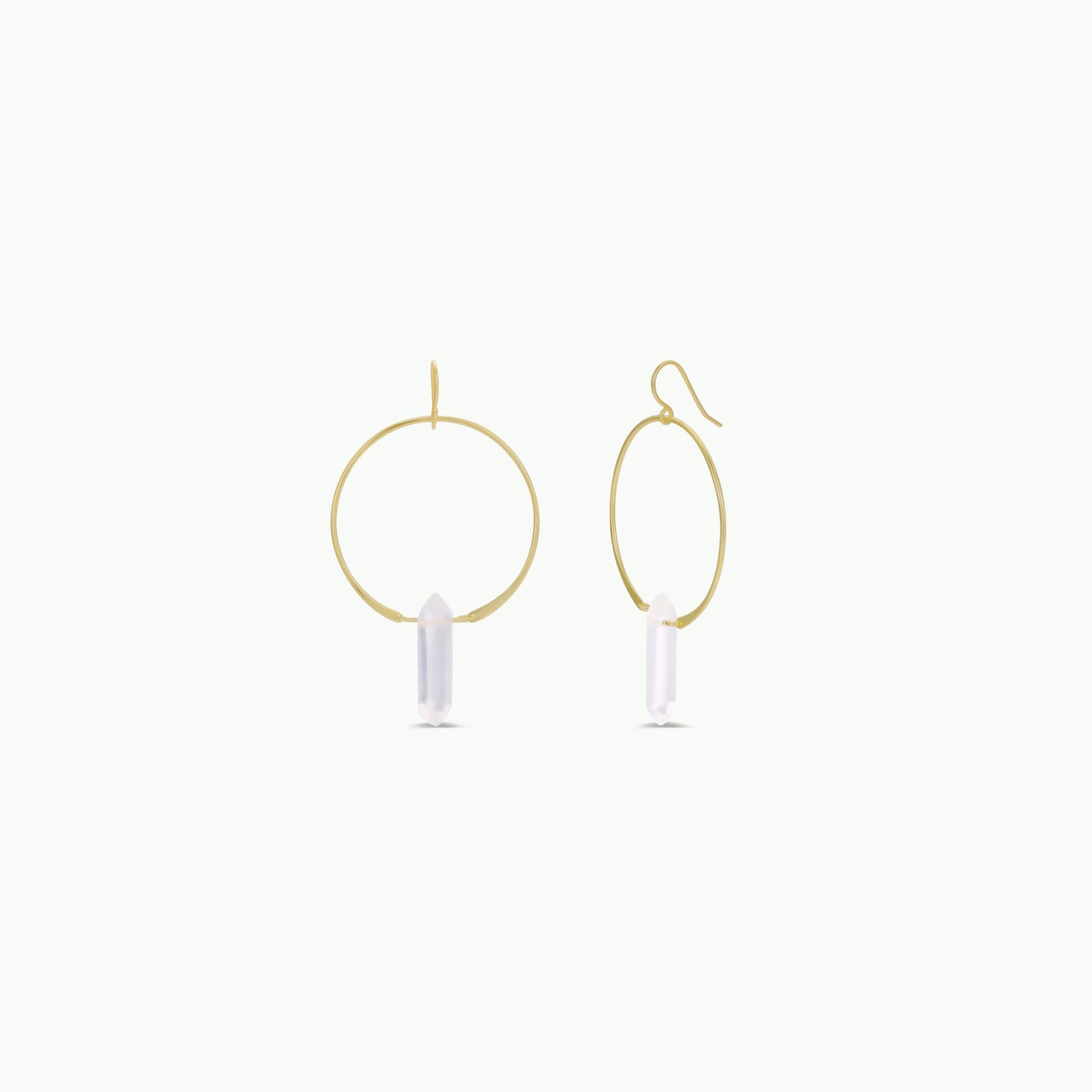 Clear Quartz Hoop - Healing