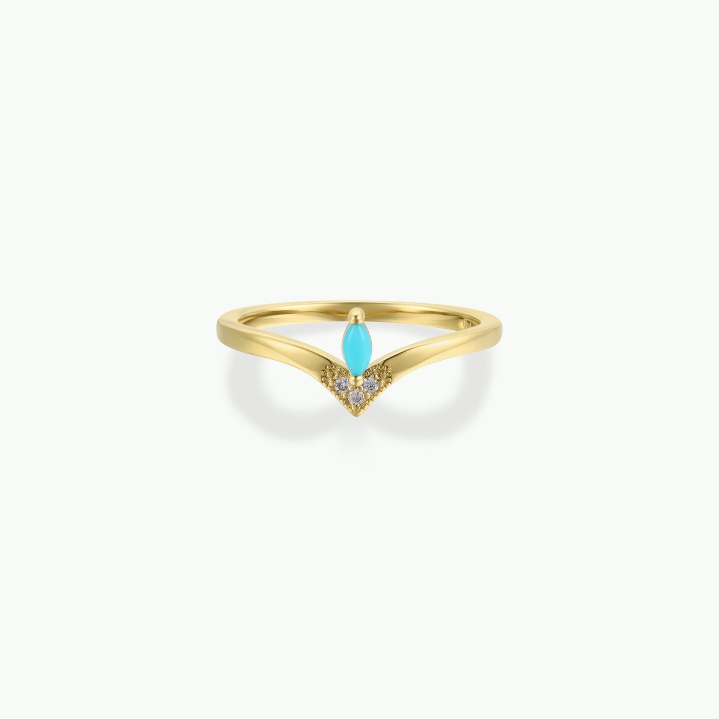 Floating Gemstone Ring - Turquoise