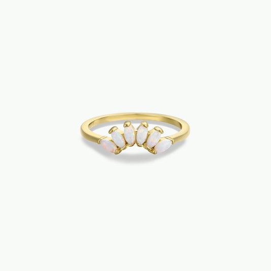 Opal Crown Ring