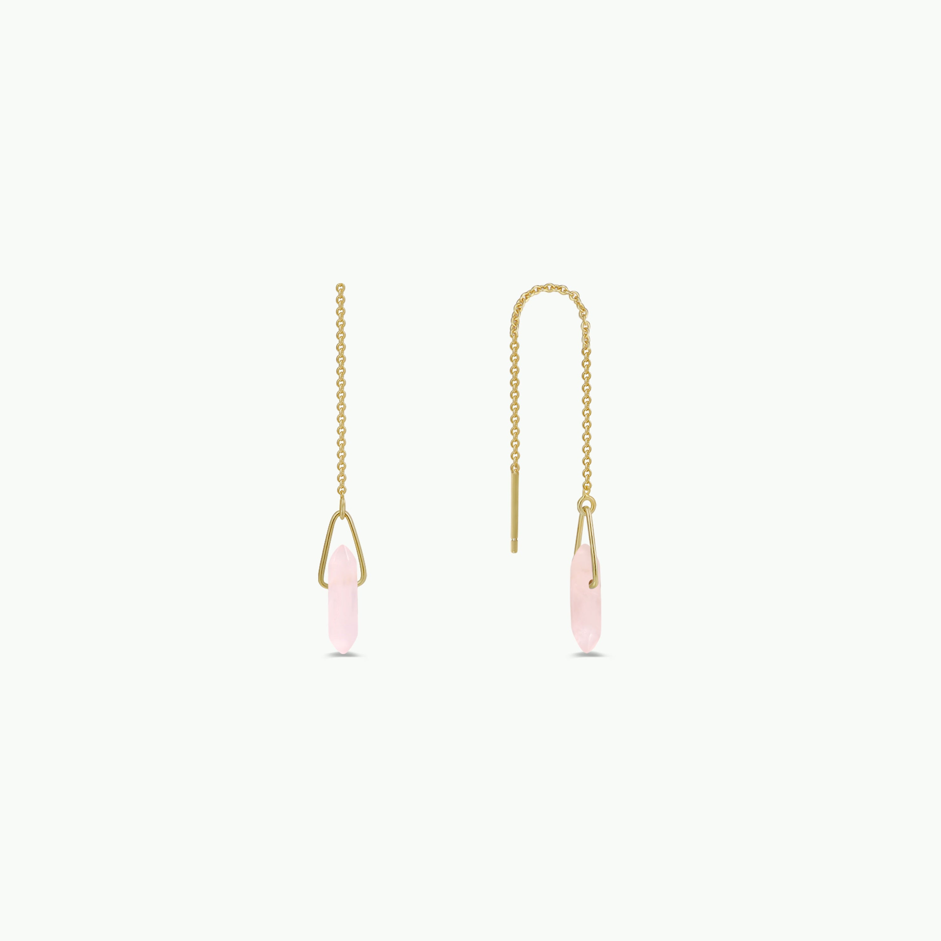 Rose Quartz Gemstone Threader – JaxKelly