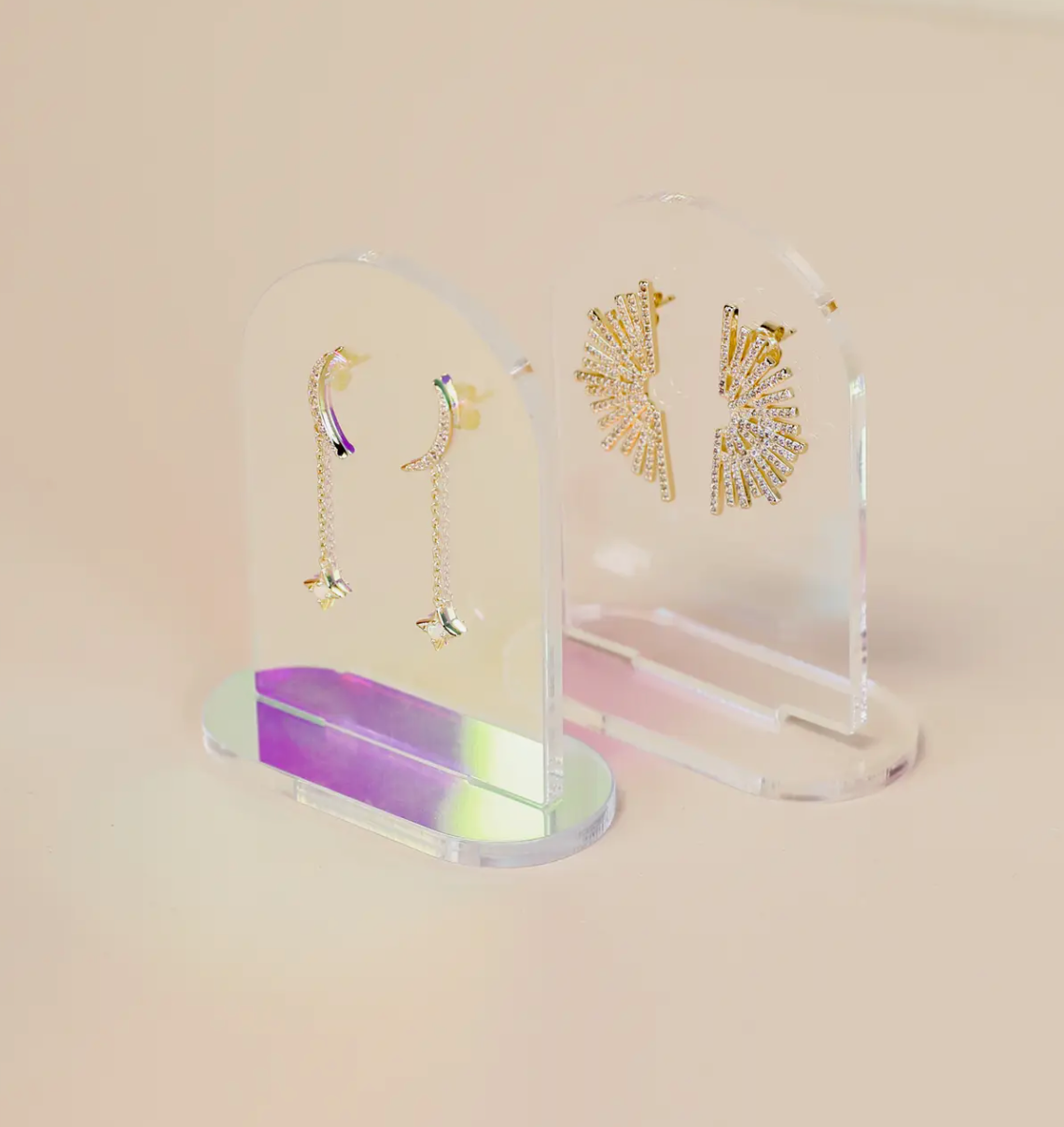 Clear Earring Display Arch Solid