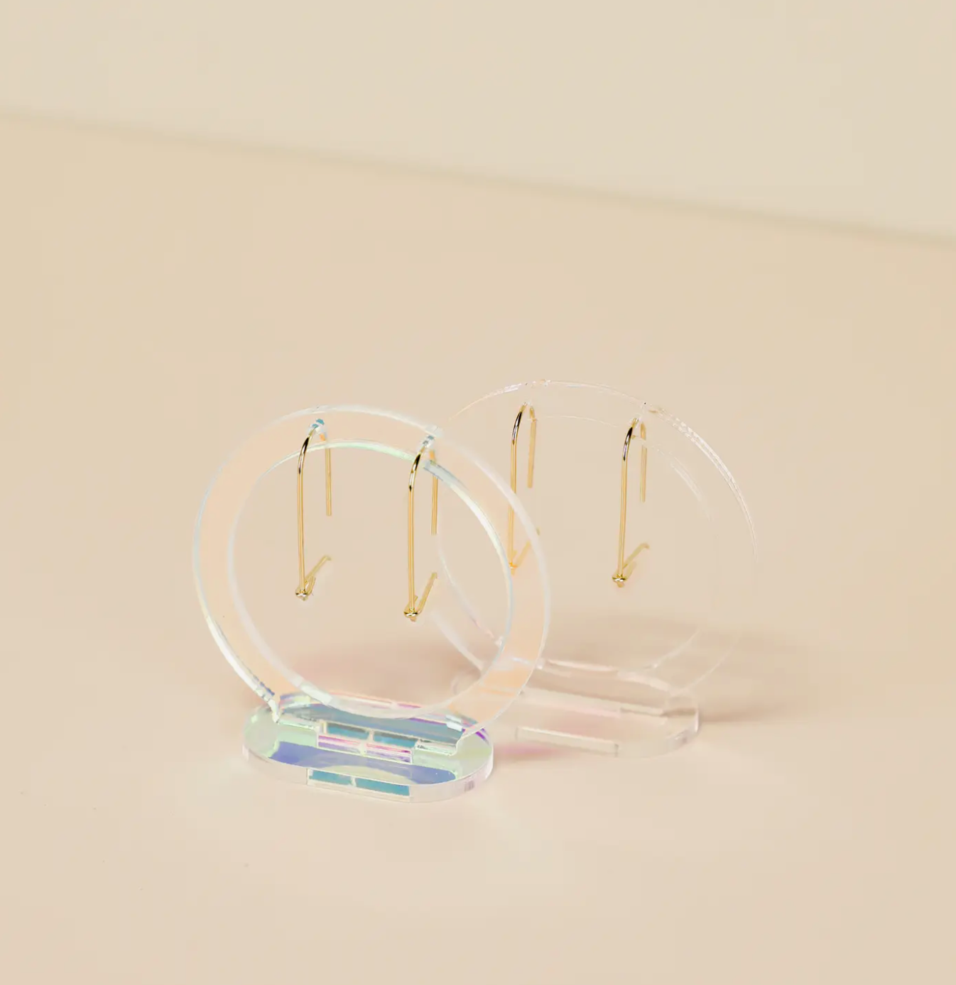 Clear Earring Display Hollow Circle