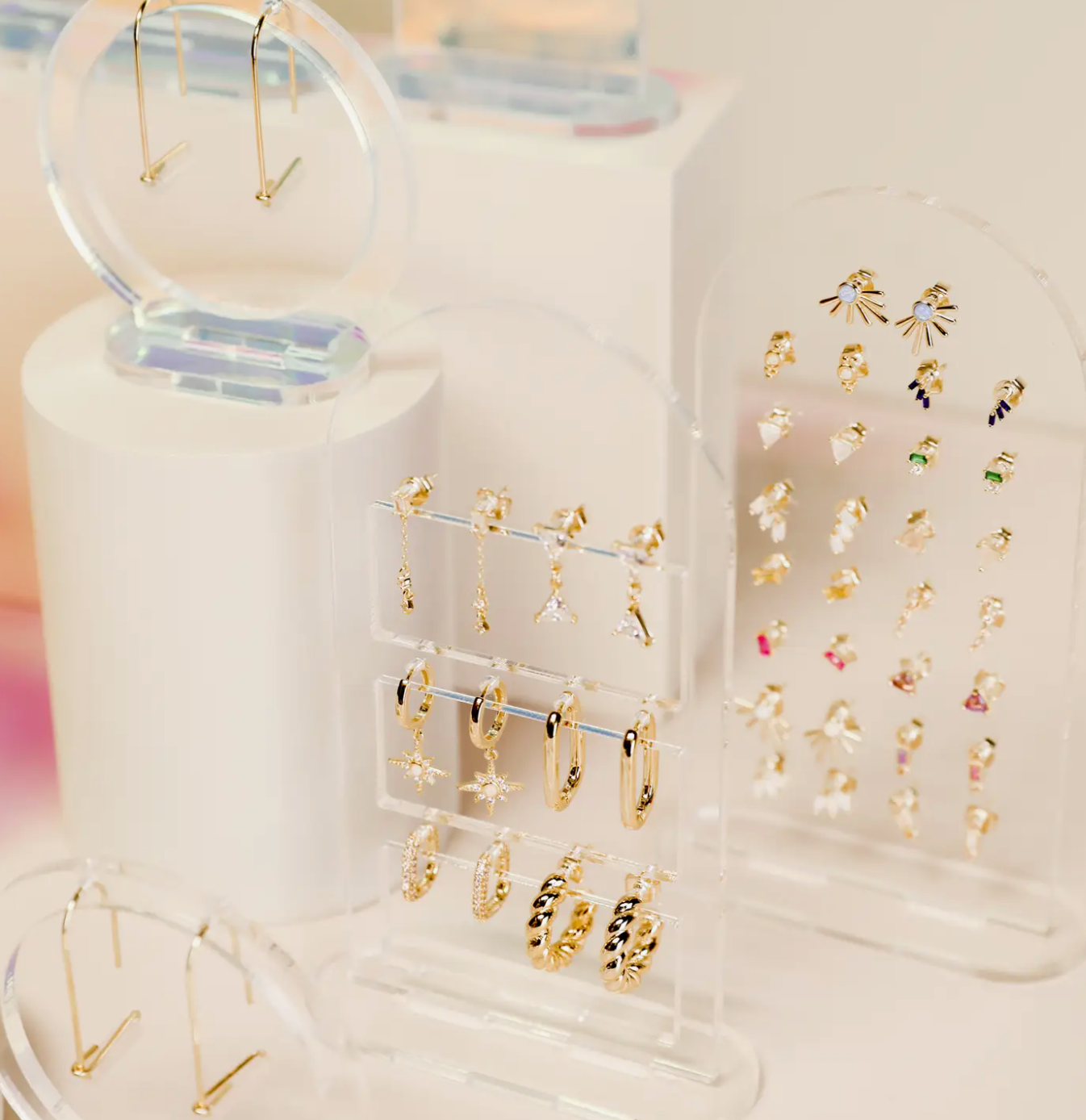 Small Clear Acrylic Earring Holder - 25 Included - Walmart.com