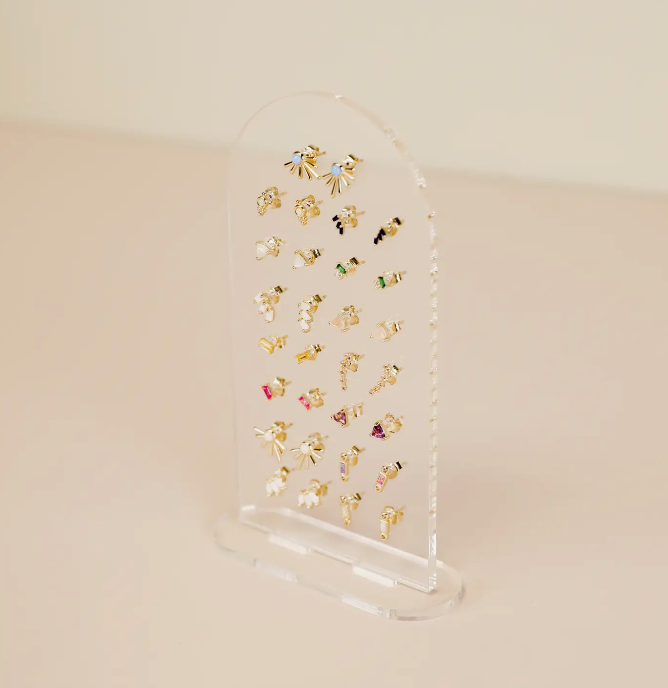Clear Earring Display Stud Arch