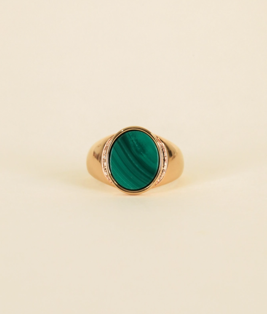 Malachite Signet Ring