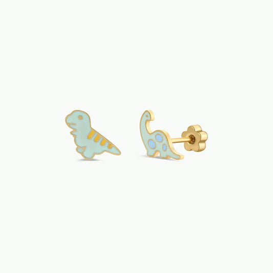 Dinosaur Enamel Flat Back Kids Earrings