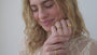 JaxKelly's Gold Ridged Ring and other JaxKelly ring styles on a model.