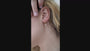 JaxKelly's Boot Enamel Charm Hoops on a model.