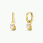 The Unicorn Enamel Charm Hoop is a pair of kids’ gold hoop earrings made from surgical grade stainless steel, featuring colorful unicorn charms—ideal hypoallergenic earrings for sensitive ears.