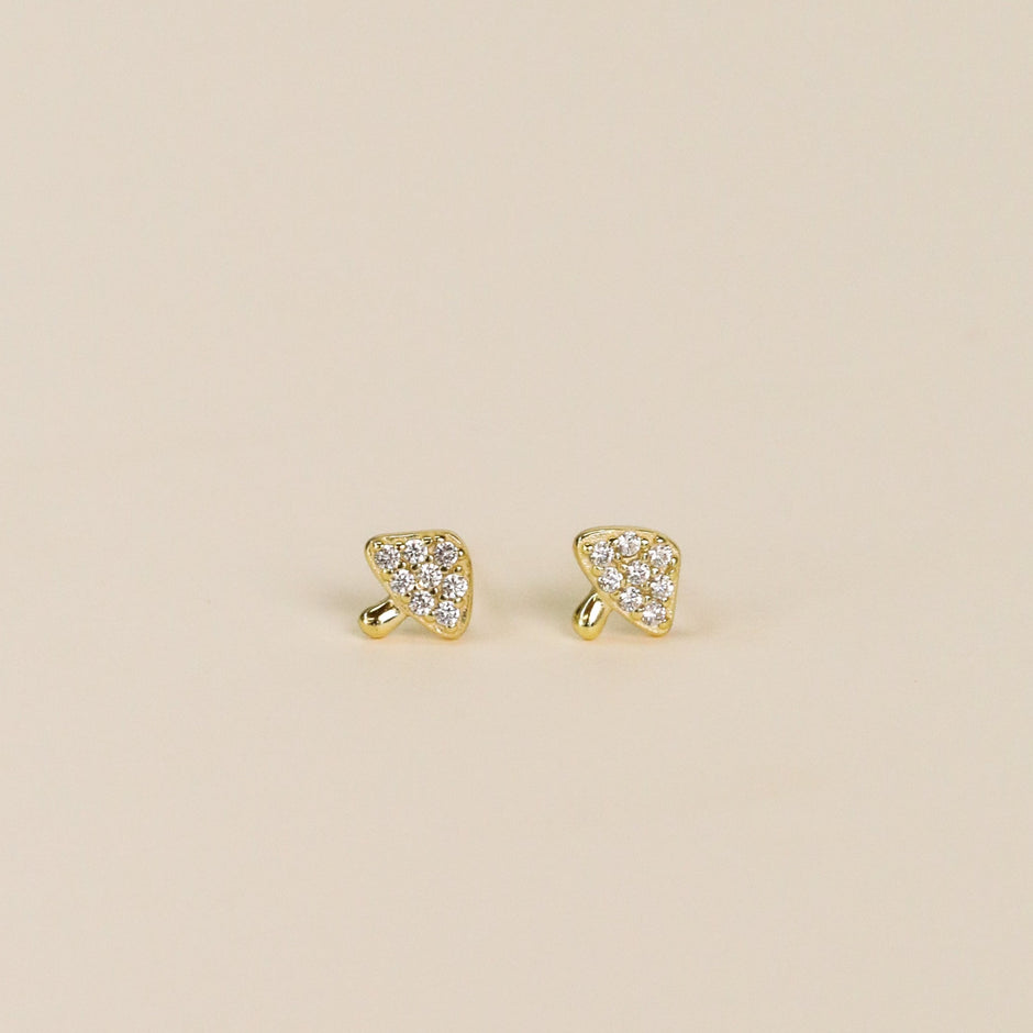 JaxKelly - Silver Druzy Prong Earrings main image 1