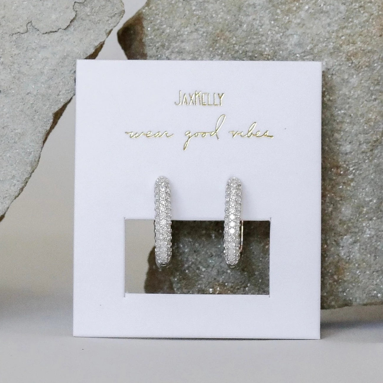 Pavé Silver Hoop – JaxKelly