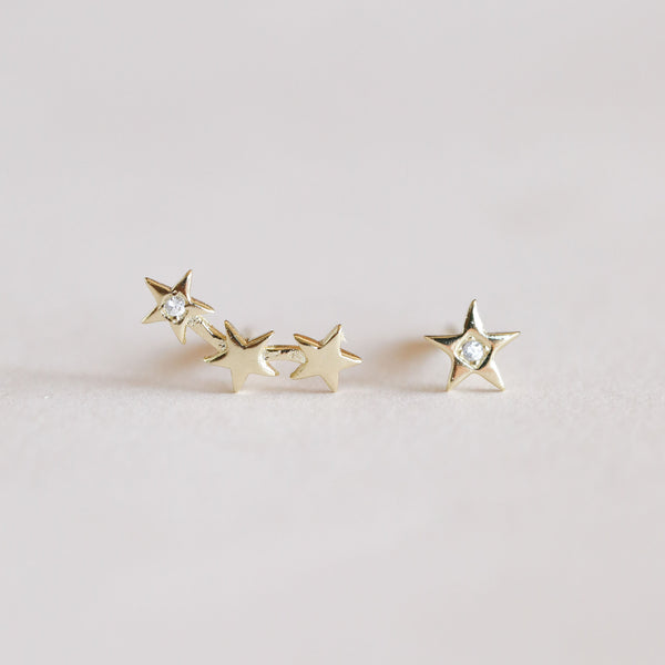 アクセサリー CODY Triple Arrow Star Earring Curved Cody Sanderson Large Star Stud Pierced Earring - Native