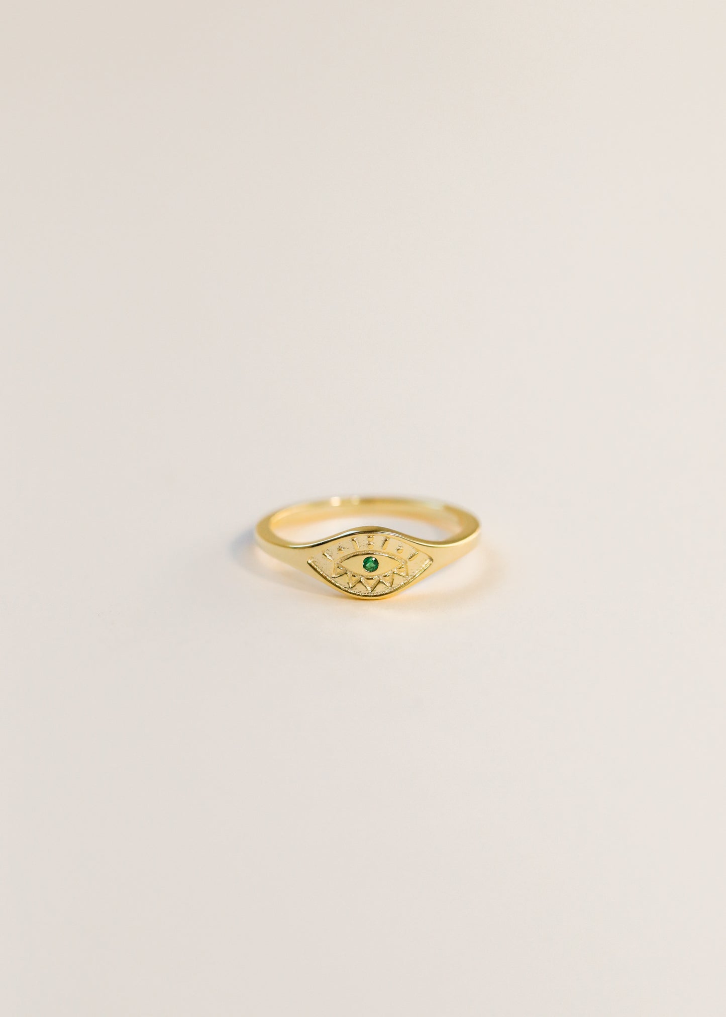 Emerald Evil Eye Ring