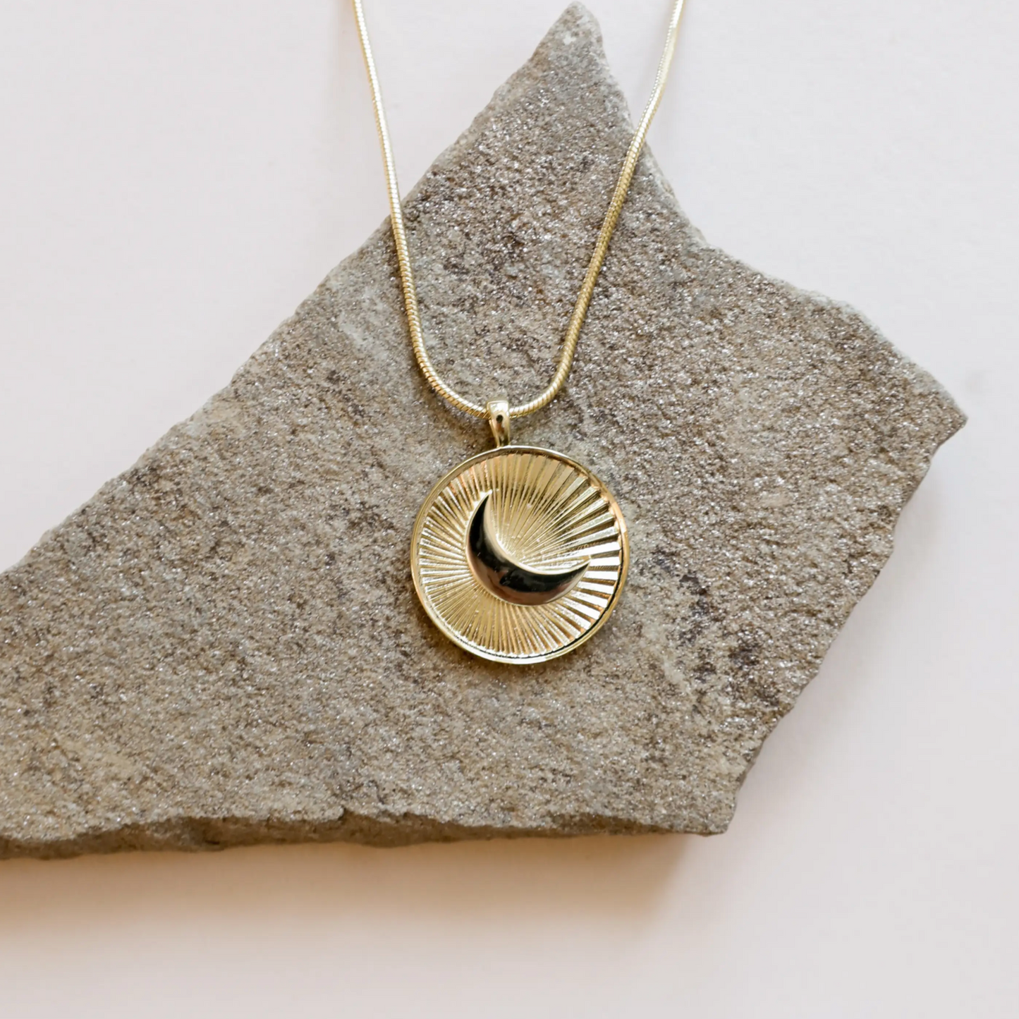 Crescent Moon Coin Necklace